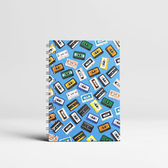 Cassette Tapes Spiral Notebook