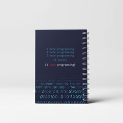 I Love Programming Spiral  Notebook