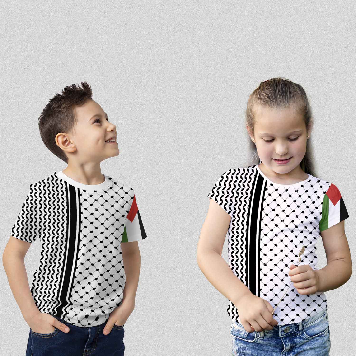 Palestine 5-علم وكوفية - Kids T-shirt - برينك ستور