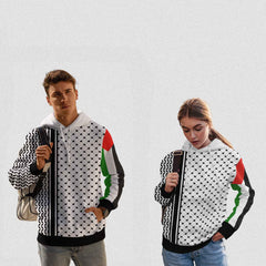 Palestine 5-علم وكوفية- Hoodie