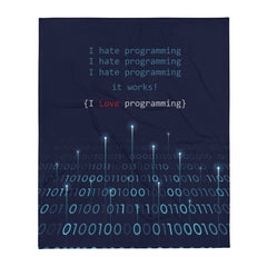 I love programming Throw blanket