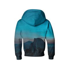 Mountain Night view Kids Hoodie