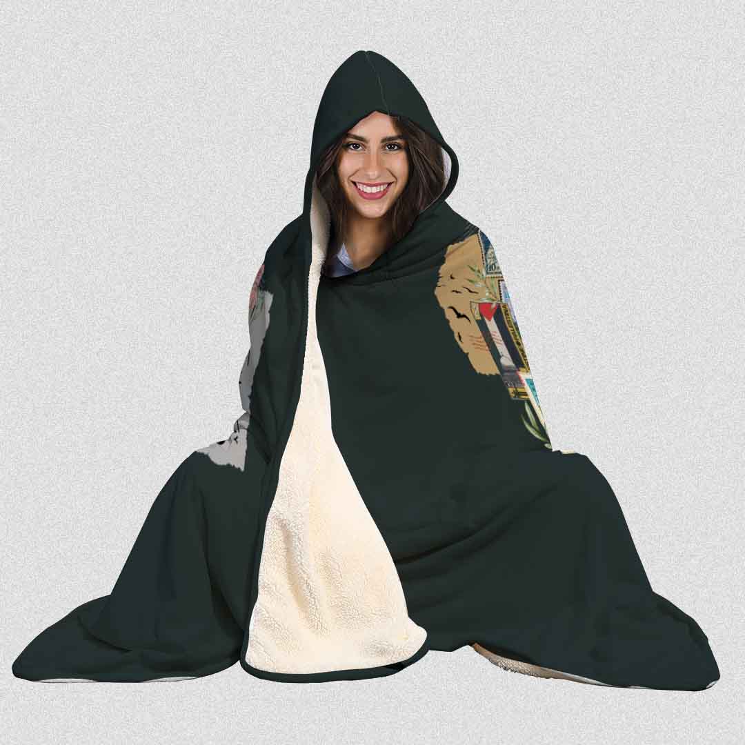 Palestine 3-طوابع فلسطين زيتي- Hooded Blanket - Prink Store