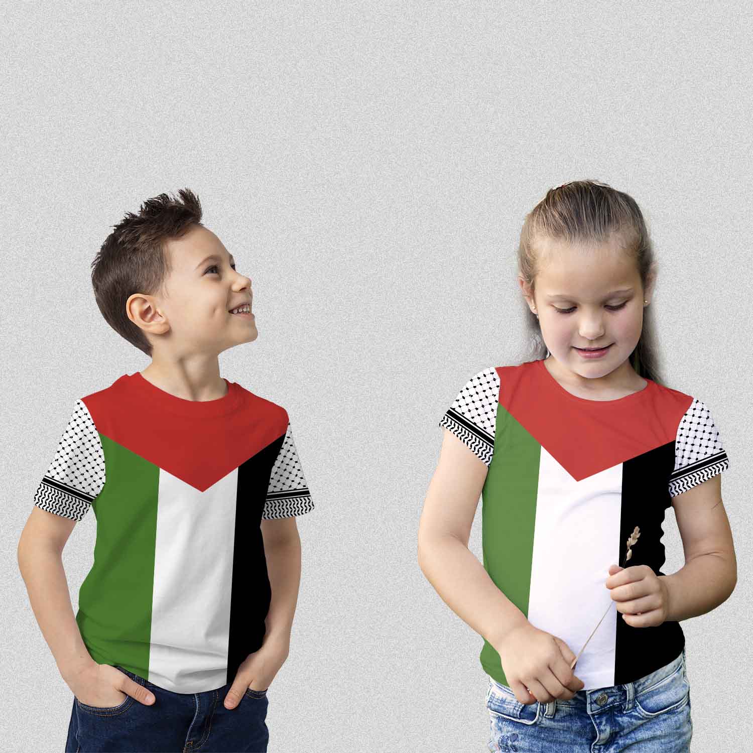 Palestine 4-علم فلسطين - Kids T-shirt - برينك ستور