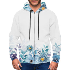 Spring Flowers Zip Up Hoodie