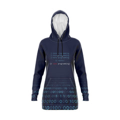 I Love Programing Hoodie Dress