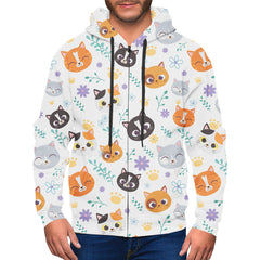 Cats Zip Up Hoodie