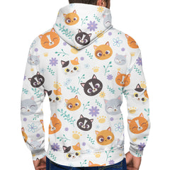 Cats Zip Up Hoodie