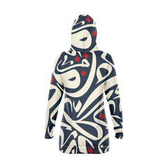 Arabic Calligraphy Hoodie Dress