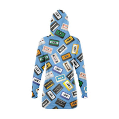 Cassette Tapes Hoodie Dress