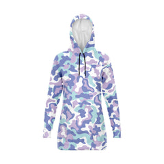 Pink Camouflage Hoodie Dress