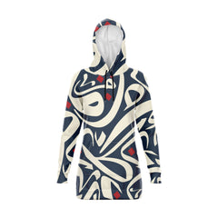 Arabic Calligraphy Hoodie Dress