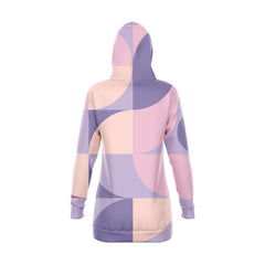 Violet Waves Hoodie Dress