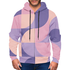 Violet Waves Zip Up Hoodie